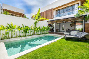 Modern vacation rental home in Northeast Ohio with a private inground pool, perfect for weddings, reunions, and family gatherings.