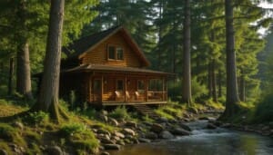 cozy cabin in forest 1738950281691