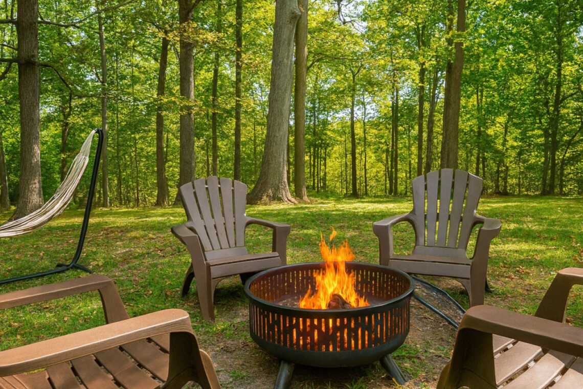 Cozy Campfire Setting for Romantic Ohio Getaways