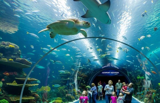 public aquarium attraction with large fish tanks for families visiting Ohio