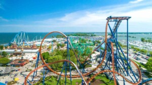 Cedar Point roller coasters in Sandusky Ohio near Lake Erie vacation rentals