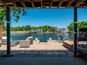 Lakeside vacation rental overlooking a peaceful lake with scenic summer waterfront views