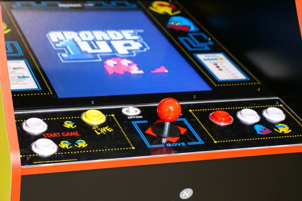 Pac-Man arcade game in a short-term rental game room